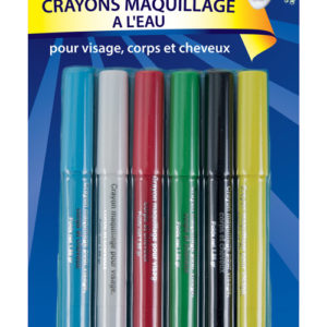 Stylo maquillage ‡ l'eau rotatif (visage, corps et cheveux) - blister de 6 (1.86 gr)