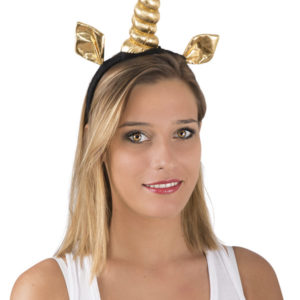 Serre-tÍte licorne or et noir