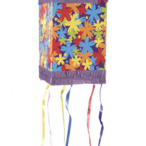 Pinata pliable - 18 x 18 x 30 cm - fleurs