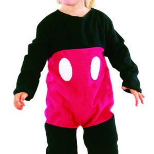 Costume baby souris noire et rouge garÁon - 80/92 cm
