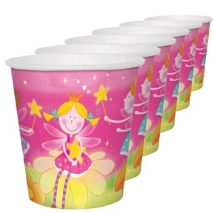 Gobelet carton - 20 cl - fÈes roses - sachet de 6