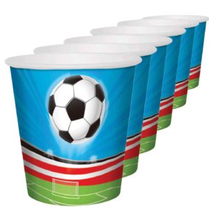 Gobelet carton - 20 cl - football - sachet de 6