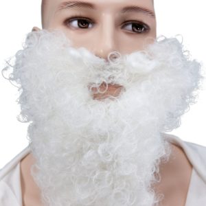 Moustache + barbe frisÈe - blanc