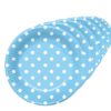 Assiette carton - dia 22 cm - bleu ciel ‡ pois blancs - sachet de 6