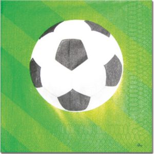 Serviette papier - 33 x 33 cm - football - Sachet de 12