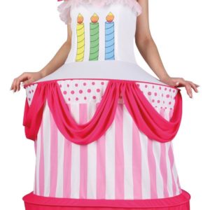 Costume adulte femme g‚teau d'anniversaire - taille unique