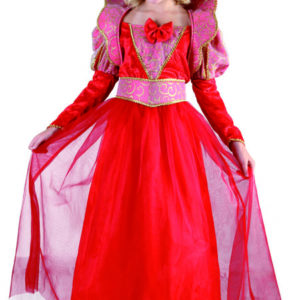Costume enfant reine rouge - S