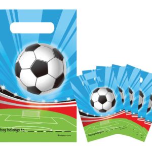 Sachet ‡ bonbons - 15 x 22 cm - football - sachet de 6