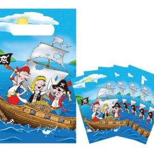 Sachet ‡ bonbons - 15 x 22 cm - pirates - sachet de 6