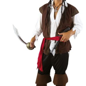 Costume adulte luxe pirate veste sans manches - S/M