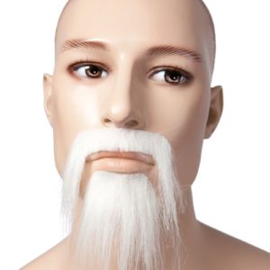 Moustache + barbichette chinois - blanc