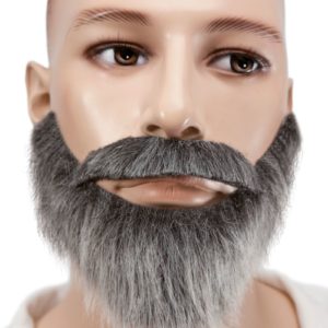 Moustache + collier - gris
