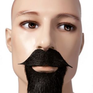 Moustache + barbichette mousquetaire - noir