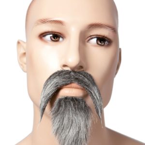 Moustache + barbichette mandarin - gris