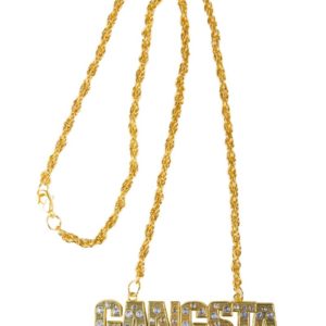 Collier GANGSTA - mÈtal or et strass