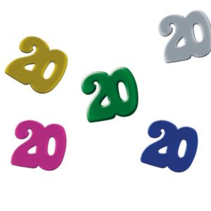 Confettis de table 20 - multicolore - 1,2 cm - sachet de 10 gr