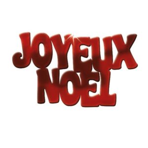 Confettis de table "joyeux NoÎl" - rouge mÈtallisÈ - 1,5 x 2,5 cm - sachet de 10 gr