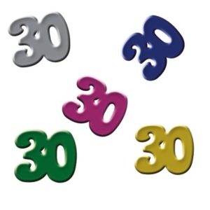 Confettis de table 30 - multicolore - 1,5 cm - sachet de 10 gr