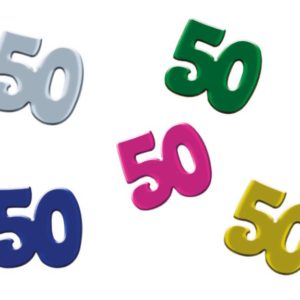 Confettis de table 50 - multicolore - 1,2 cm - sachet de 10 gr