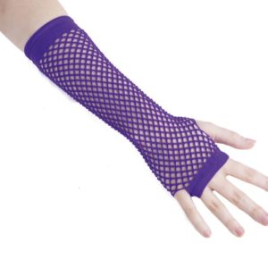 Mitaines longues - rÈsille - violet - la paire