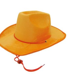 Chapeau velours cow boy adulte - orange