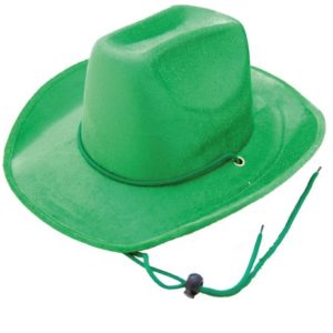 Chapeau velours cow boy adulte - vert