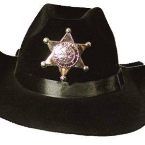 Chapeau feutre shÈrif adulte - noir