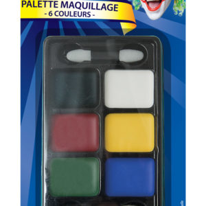 Fard gras - palette 6 couleurs (1 gr) + 2 applicateurs
