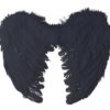 Ailes d'ange en plumes - 40 x 32 cm - noir