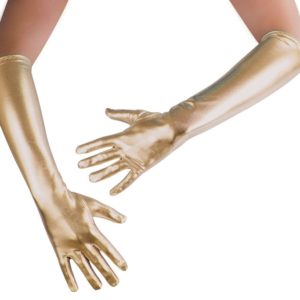 Gants longs - 45 cm - or - la paire