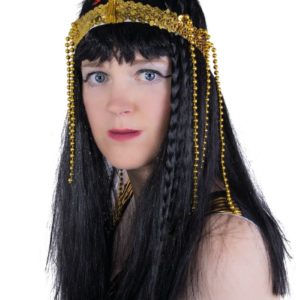 Bandeau Ègyptien dorÈ avec serpent et perles
