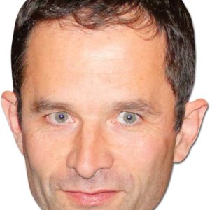 Masque adulte carton - BenoÓt Hamon