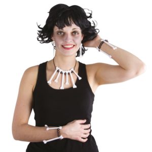 Bijoux "os" - Collier, bracelets et boucles doreilles