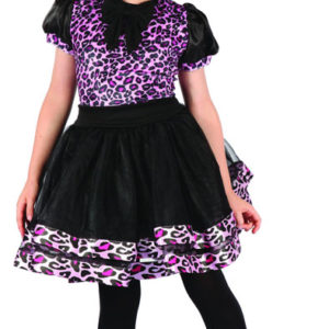 Costume enfant luxe Claudine lÈopard - M