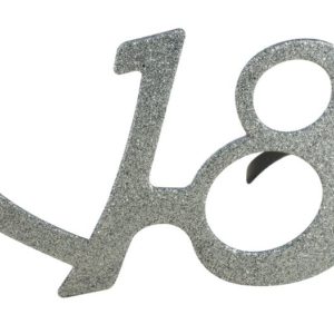Lunettes plastique - ‚ge - paillettes argent - 18