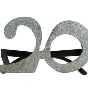 Lunettes plastique - ‚ge - paillettes argent - 20