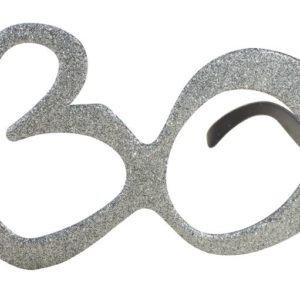 Lunettes plastique - ‚ge - paillettes argent - 30