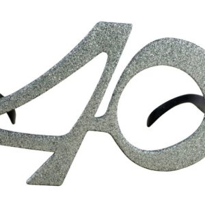 Lunettes plastique - ‚ge - paillettes argent - 40