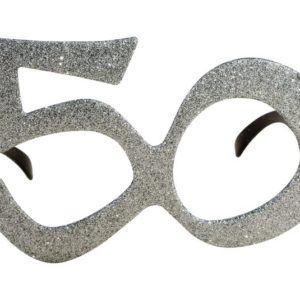 Lunettes plastique - ‚ge - paillettes argent - 50