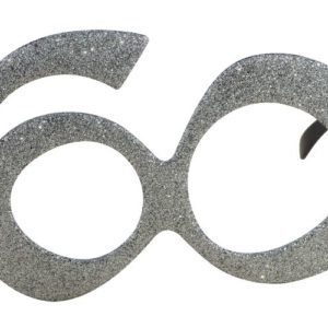 Lunettes plastique - ‚ge - paillettes argent - 60