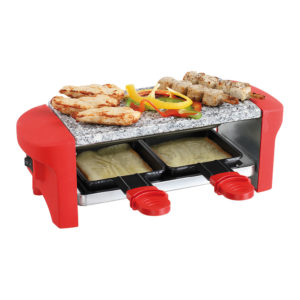 Appareil à raclette rouge 2 personnes