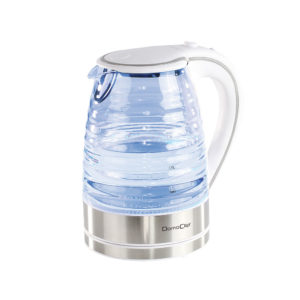 Bouilloire en verre 1,7 L blanche