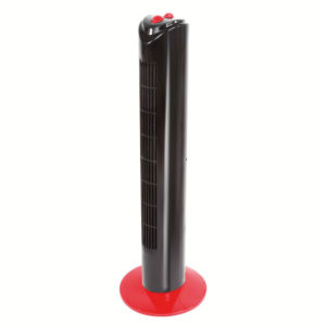 Ventilateur colonne noir/rouge