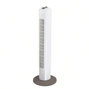 Ventilateur colonne blanc et taupe