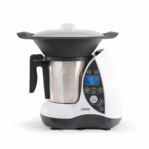 Robot culinaire chauffant blanc