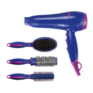 Set de coiffure sëche-cheveux et brosses