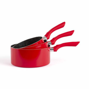 Set de 3 casseroles aspect pierre