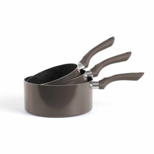 Set de 3 casseroles aspect pierre