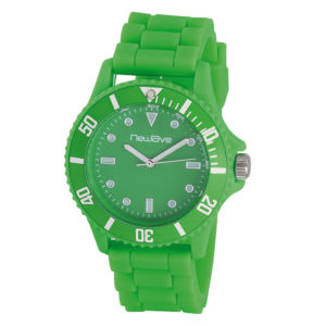 Montre analogique vert fluo (silicone)