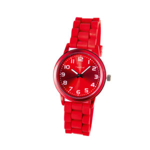 Montre analogique rouge